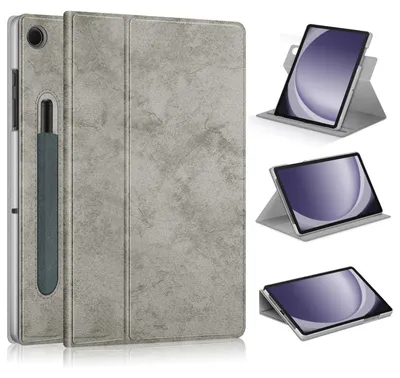 Immagine prodotto di Per Samsung Galaxy Tab A9 Plus Design Rotazione di 360 gradi Custodia intelligente in Grigio