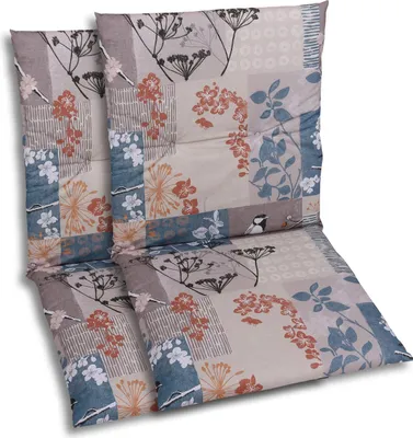 Produktbild von GO-DE Textil, Sesselauflage Niederlehner, 2er-Set, Farbe: taupe, Maße ca.: 98 cm x 48 cm x 5 cm