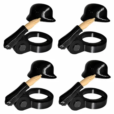 Bierflaschenverschluss Soldatenhelm, 4 Stück, wiederverwendbar