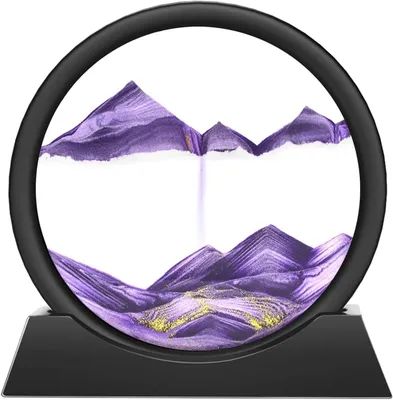 Produktbild von 3D Sandbild, Tiefsee-Effekt, 7 Zoll, lila, für Wohnzimmer