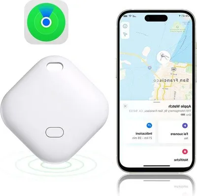 Obrázok produktu pre Inteligentný Bluetooth lokátor kľúčov s funkciou vyhľadávania stratených predmetov – iOS, biela