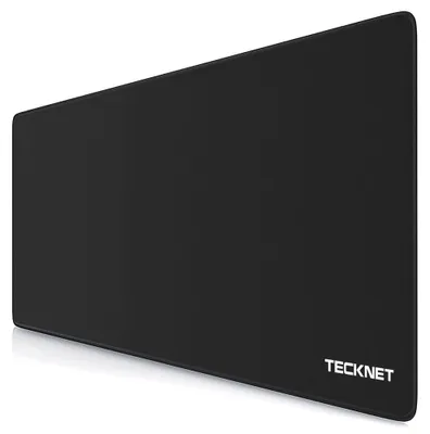 Produktbild von TECKNET Mauspad XXL Speed Gaming, 900x400 mm Schreibtischunterlage Schwarz, Gamer Mouse Pad, Wasserdicht mousepad, Spezielle Oberfläche Verbessert Präzision und Geschwindigkeit, rutschfeste Gummibasis