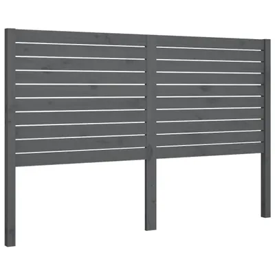 Produktbild von Kopfteil Grau 126x4x100 cm Massivholz Kiefer
