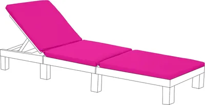 Image de Coussin pour chaise longue - Chaise longue - Coussin - Matelas - Chaise de jardin - Jardin