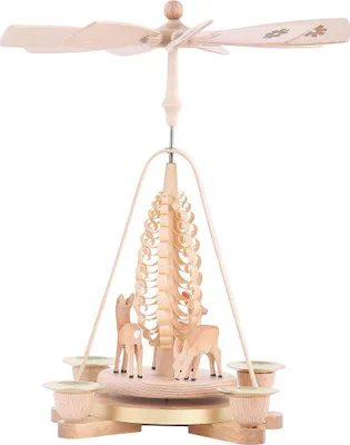 Imagen del producto de Pirámide decorativa de ciervo (25 cm) de una sola planta, fabricada por Richard Glässer