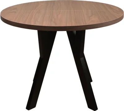 Obrázek produktu pro Selsey Osenness - Rozkládací jídelní stůl vzhled dřeva ořech Wisconsin s černými nohami 100-180x100 cm