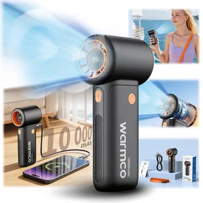 Zdjęcie produktu dla Mocny wiatrak USB 15000RPM mini wentylator ręczny chłodzenie 10000mAh