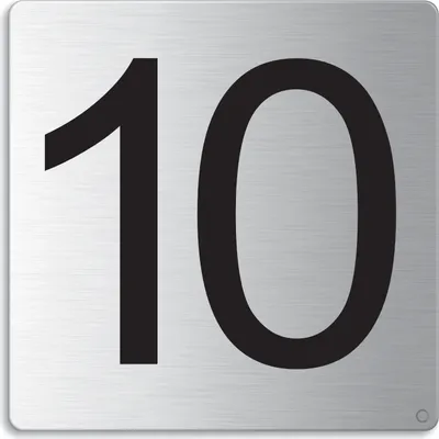 Produktbild von Türnummer I Zimmernummer I EdeIstahI TürschiId "10" I 85x85 mm I Nr.48310