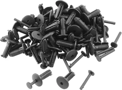 Produktbild von 50 Stück Kunststoff Nieten Push In Befestigungsclips 6 mm Loch Auto Stoßstangen Clips Schwarz