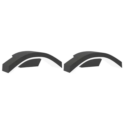 Image de Appliques murales LED d'extérieur 2 pcs noir
