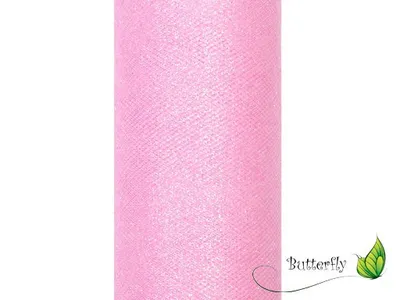 Produktbild von Glitzer Tüll 15cm, 9 Meter, Farbe:081 rosa
