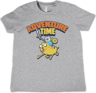 Produktbild von Adventure Time Kids T-Shirt - 12Years-XL - HeatherGrey