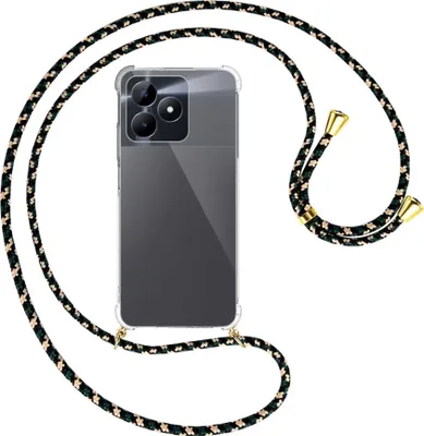 Produktbild von Handykette Backcover-Schutzhülle mit Band (Metall goldfarben) für Realme C51 (6.74'') - camouflage