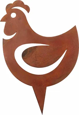 Produktbild von Rostikal Gartendeko Rost Huhn 10 cm Gartenstecker Vintage Dekoration Wohnzimmer