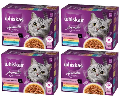 Zdjęcie produktu dla Whiskas Adult Aromatyczna Mieszanka w sosie mokra karma dla kotów w saszetkach  4x12x85g