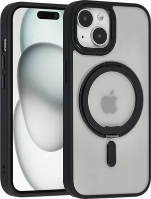 Immagine prodotto di UNIQ Accessory iPhone 15 Custodia posteriore - Supporto ad anello Magsafe Whiteh - Nero