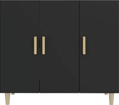 Produktbild von "SALE 2026"Kommoden - Schwarz Sideboard Schwarz 90x34x80cm Holzwerkstoff Stabli Möbel4881320