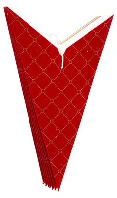 Produktbild von Tannenbaum-Stern-Anhänger aus rotem und grünem Papier, 42 cm