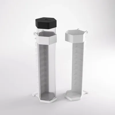 Image de Support pour tubes de cartes à jouer, blanc, compatible avec Game Castle, comprenant un tube