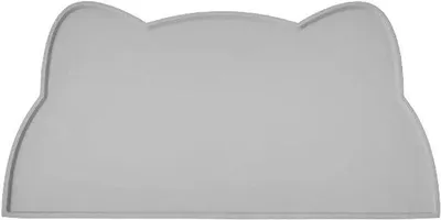 Immagine prodotto di Tappetini in silicone per gatti e cani di piccola taglia, tappetini impermeabili, ciotole antiscivolo di colore grigio.