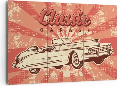 Produktbild von Bild auf Leinwand - Leinwandbild - Auto klassisch - 165x110cm - Wand Bild - Wanddeko - Wandbilder - Leinwanddruck - Bilder - Kunstdruck - Wanddekoration - Leinwand bilder - Wandkunst - CE165x110-4090