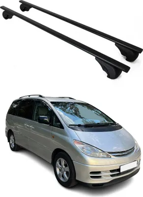 Produktbild von Dachträger Grundtäger für Toyota Previa 1990-2006 75kg Metall Schwarz 2 tlg