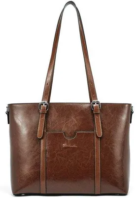 Image de Sacoche pour ordinateur portable pour femme, 14-15,6 pouces, marron