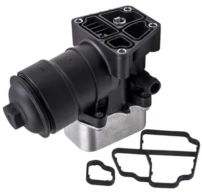 Immagine prodotto di Alloggiamento del filtro dell'olio con radiatore dell'olio - componente motore - completo di coperchio e guarnizione per motori 1.6 TDI e 2.0 TDI - sostituisce il codice 03L117021C