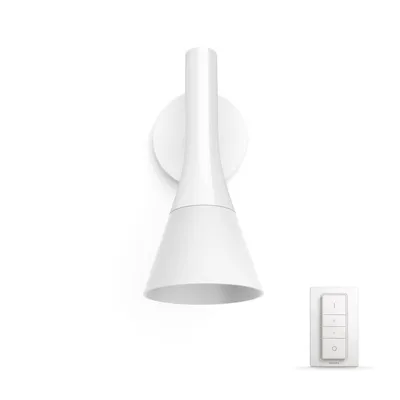 Zdjęcie produktu dla Philips Hue White ambiance Lampa ścienna Explore, Inteligentny kinkiet, Bluetooth, Biały, Y, LED, Szkło, Metal, E14