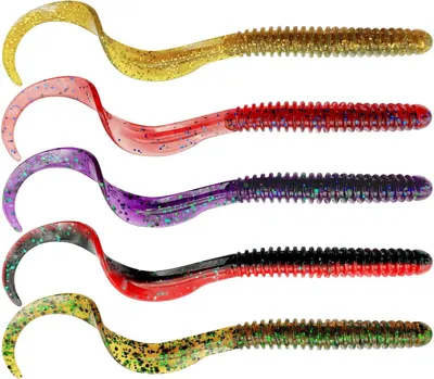 Produktbild von Savage Gear Rib Worm 8 pcs Green Pumpkin 10,5 cm 5 g Gummiköder