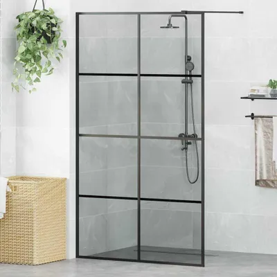 Produktbild von Möbel Walk-in Duschwand Schwarz 115 x 195 cm Gehärtetes Glas - Duschabtrennungen &49437