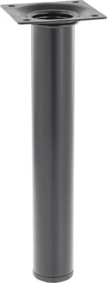 Produktbild von WAGNER Möbelbein CLASSIC RETRO - Ø 30 x 200 mm, Anschraubplatte 60 x 60 mm, Innengewinde Ø 10 mm, Stahl, schwarz - 12102001