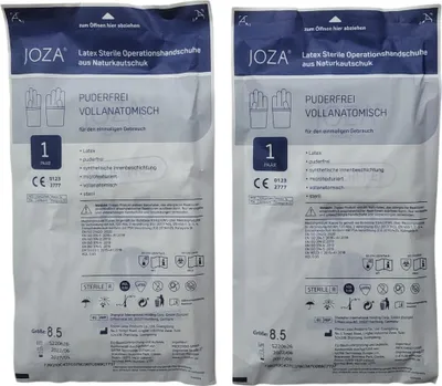 Obrázok produktu pre Rukavice JOZA Sterilné chirurgické latexové rukavice bez púdru, veľkosť 85 – 1 pár