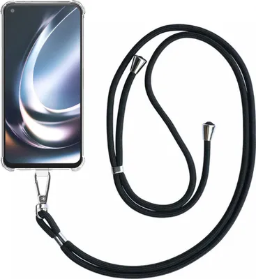 Produktbild von Handytasche passend für OnePlus Nord CE 2 Lite Transparent ShockProof mit abnehmbarem Universal-Telefonkabel - Cover Case Silikon ShockProof mit Lanyard - Smartphonics