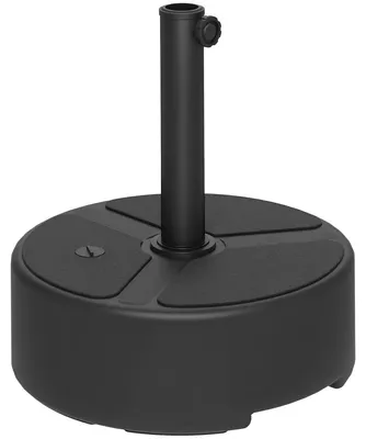 Produktbild von Sonnenschirmständer aus HDPE Befüllbar Schirmständer 18kg/20kg mit Sand Wasser, Rund Schwarz