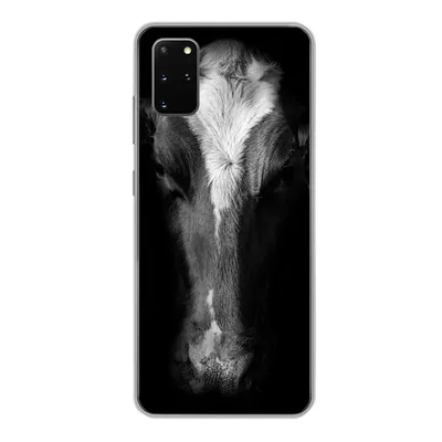Produktbild von MuchoWow® Handyhülle Schutzhülle Hülle für Samsung Galaxy S20 Plus Kuh - Tiere - Schwarz Silikon Softcase Handy Hülle - Hartschale