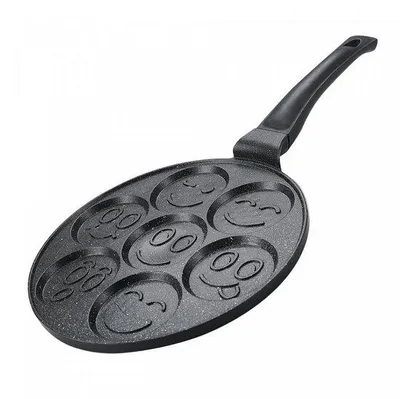 Produktbild von Pancake-Pfanne 26 cm mit 7 Smiley-Motiven, Antihaft, Induktion