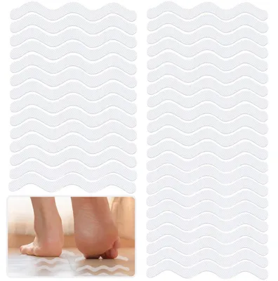 Image de Lot de 36 tapis de bain antidérapants, autocollants transparents pour la douche, tapis de douche antidérapants pour baignoires, escaliers, espaces de douche et surfaces lisses (36 pièces)