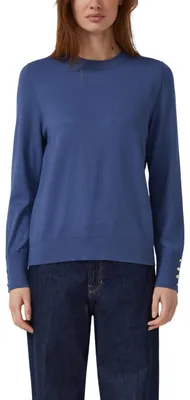 Produktbild von s.Oliver 2177135.5527.42, Pullover, Erwachsener, Weiblich, Blau, Langärmlig, Kleidungsknopf