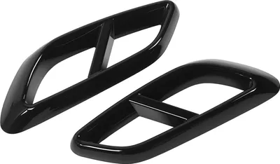 Image de 1 paire de caches pour embouts d'échappement extérieur, gauche et droite, de rechange pour Mercedes-Benz Classe CLE Coupé C236 AMG-Line, noir brillant