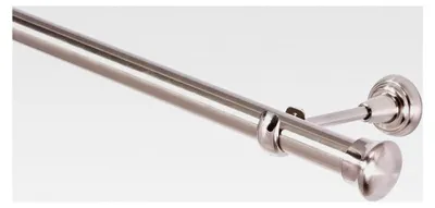Produktbild von Gardinenstange 25 mm 1-Lauf Edelstahloptik Metall, 240