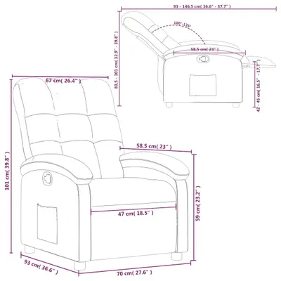 Produktbild von vidaXL Relaxsessel Braun Stoff