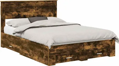 Immagine prodotto di vidaXL Struttura letto in rovere affumicato 140 x 190 cm materiale a base di legno