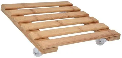 Image de Chariot de transport pour plantes, équipé de 4 sangles en caoutchouc - Capacité de charge de 20 kg - Matériau résistant aux intempéries - Idéal pour une utilisation intérieure et extérieure - Dimensions : 25 x 25 cm
