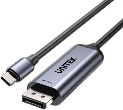 Zdjęcie produktu dla Adapter Unitek 8K USB-C do DisplayPort 1,5M - Przewód dwukierunkowy