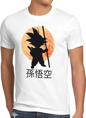 Produktbild von style3 Goku Dragon Moonlight Herren Anime T-Shirt Mond Gohan Jung Dojo Son Drache Young