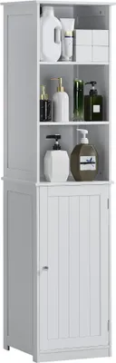 Productafbeelding van Priano badkamerkast, opbergkast, wandkast, badkamerkast, vrijstaand hoge kast, wit