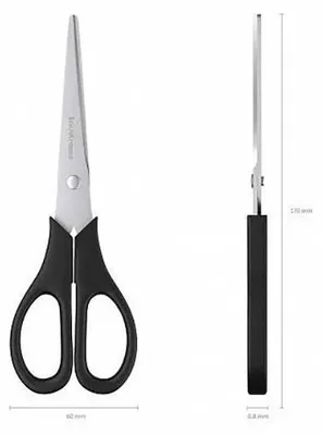 Produktbild von Schere 17cm EasyCut rostfrei 2D Edelstahlklingen 1 Stück Schwarz