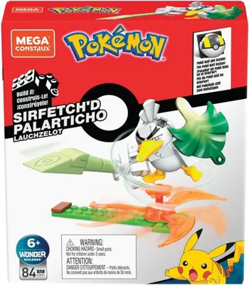 Image de Mattel Pokémon Mega Construx Wonder Builders Jeu de construction Sirfetch'd 10 cm