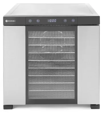 Immagine prodotto di Essiccatore Hendi Profi Line con 10 ripiani 1000W digitale e porta trasparente